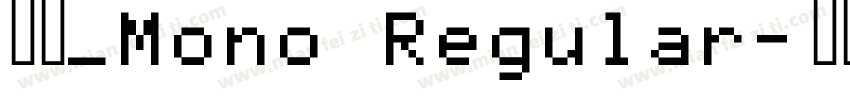 明兰_Mono Regular字体转换